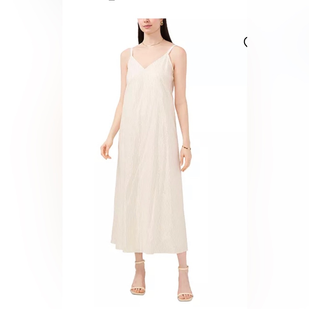 Brand New ❤️Host Pick VINCE CAMUTO
Women's Metallic-Stripe Sleeveless Maxi Dress